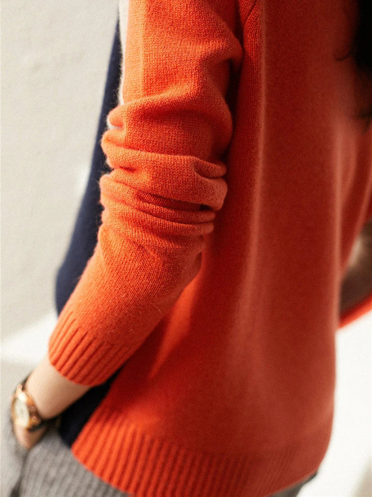 Ebbe - Sweater with Contrast Color