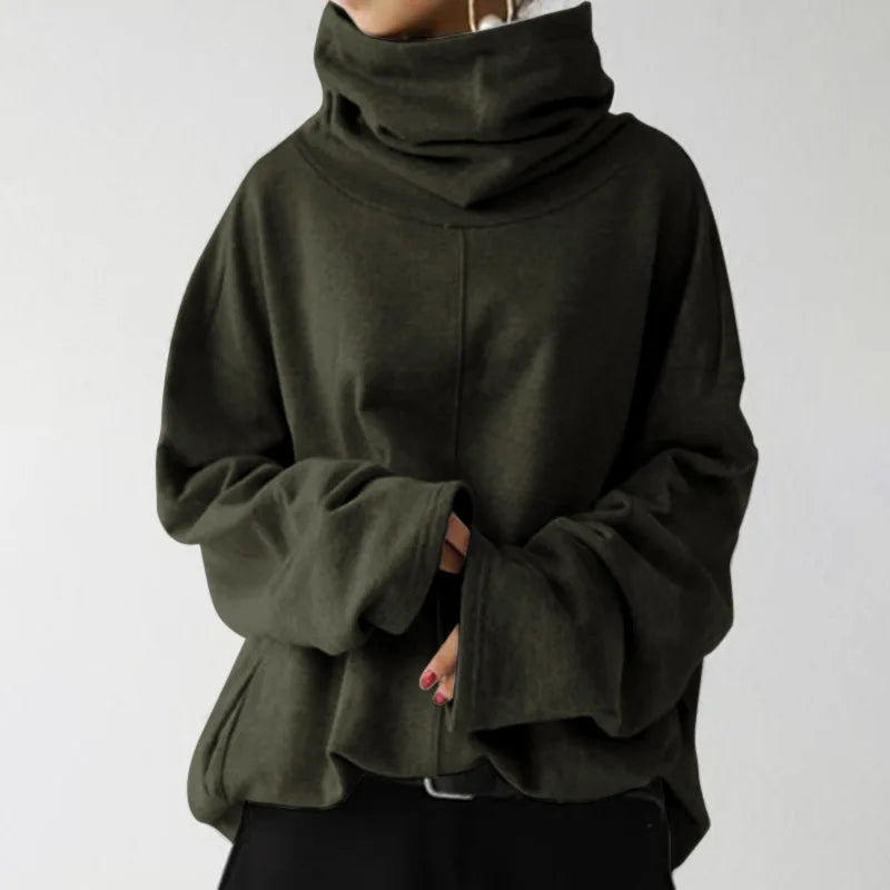 Kjellfrid - Hoodie with a High Collar