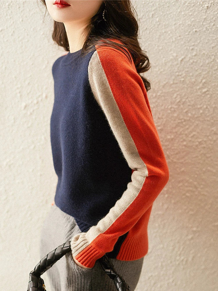 Ebbe - Sweater with Contrast Color