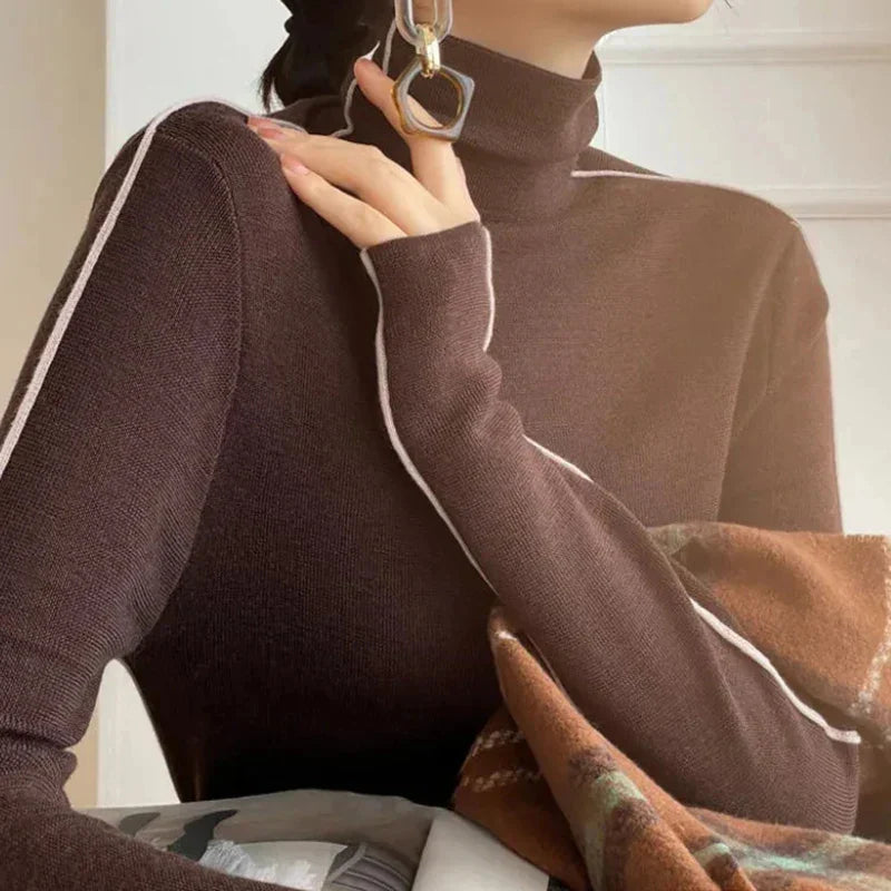 Lune - Striped Turtleneck Sweater