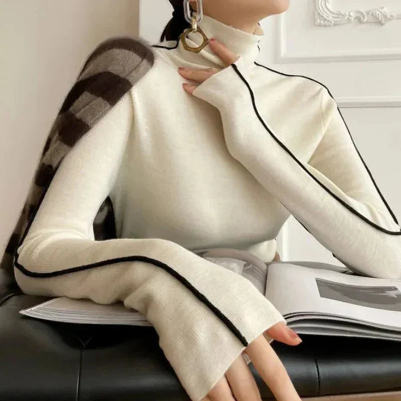 Lune - Striped Turtleneck Sweater