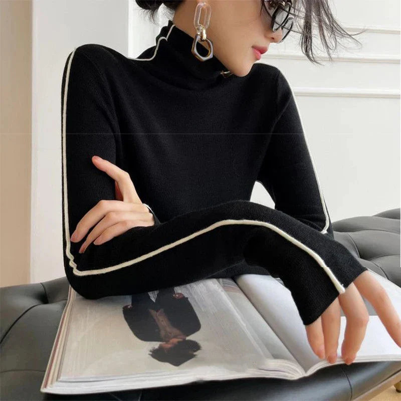 Lune - Striped Turtleneck Sweater