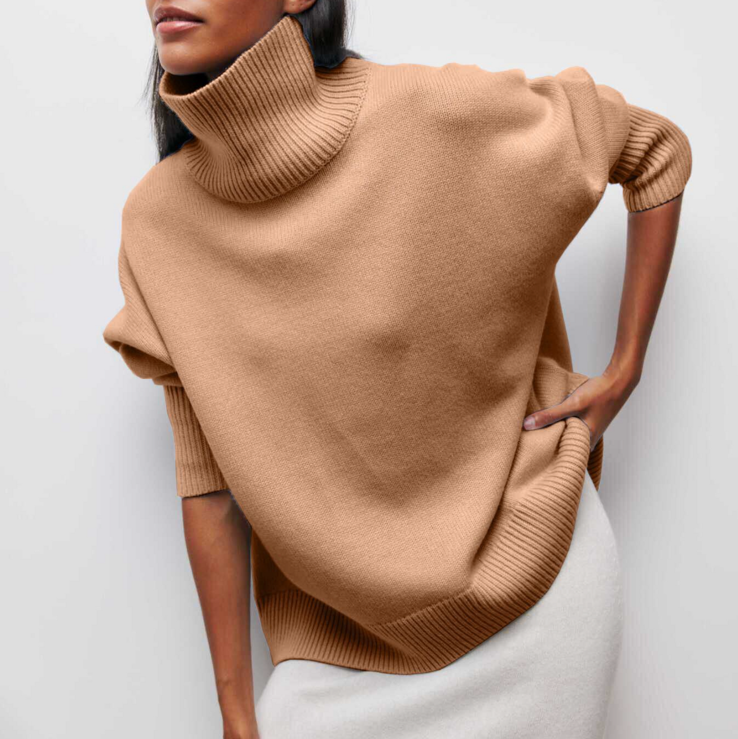 Sigrid – Loose Knit Turtleneck