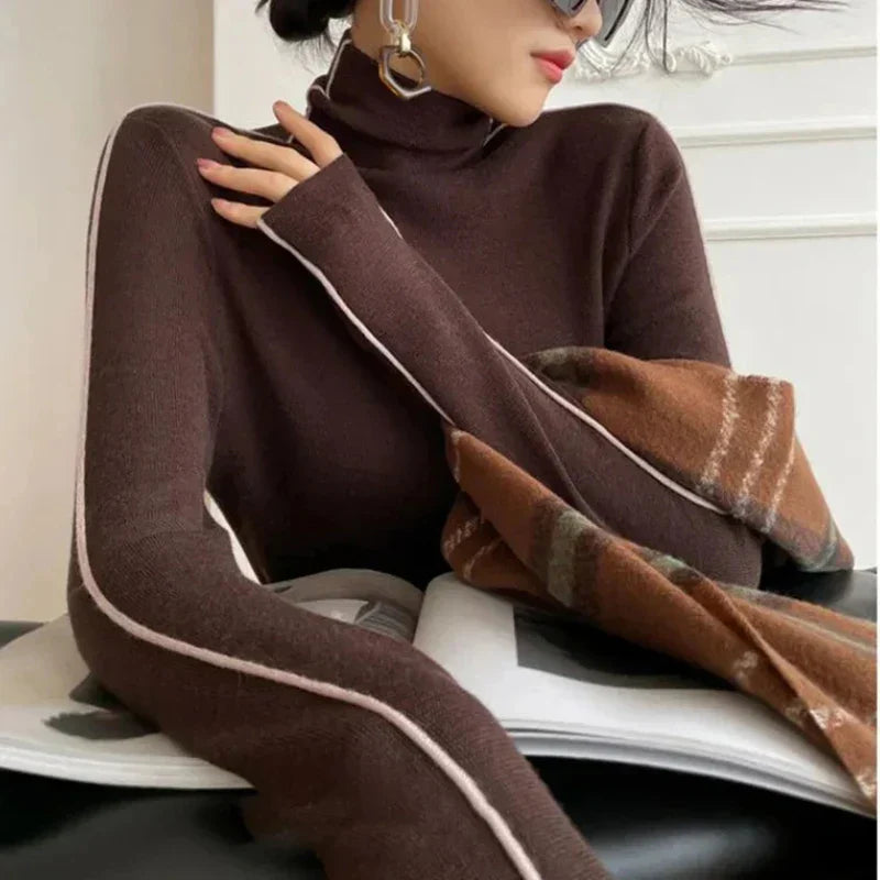 Lune - Striped Turtleneck Sweater