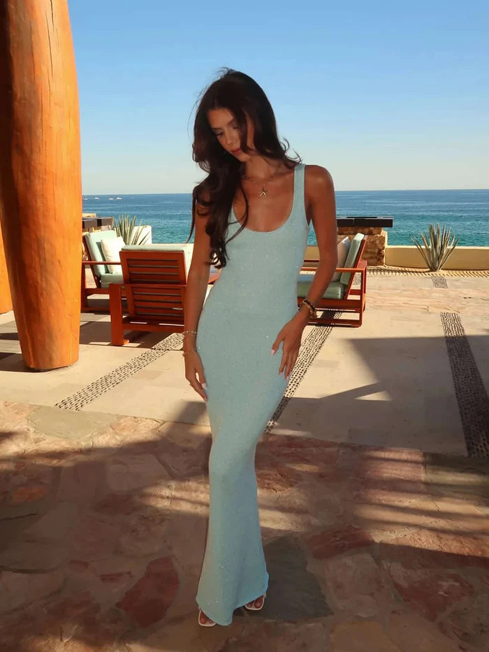 Minorca - Women’s Maxi Sequin Backless Dress