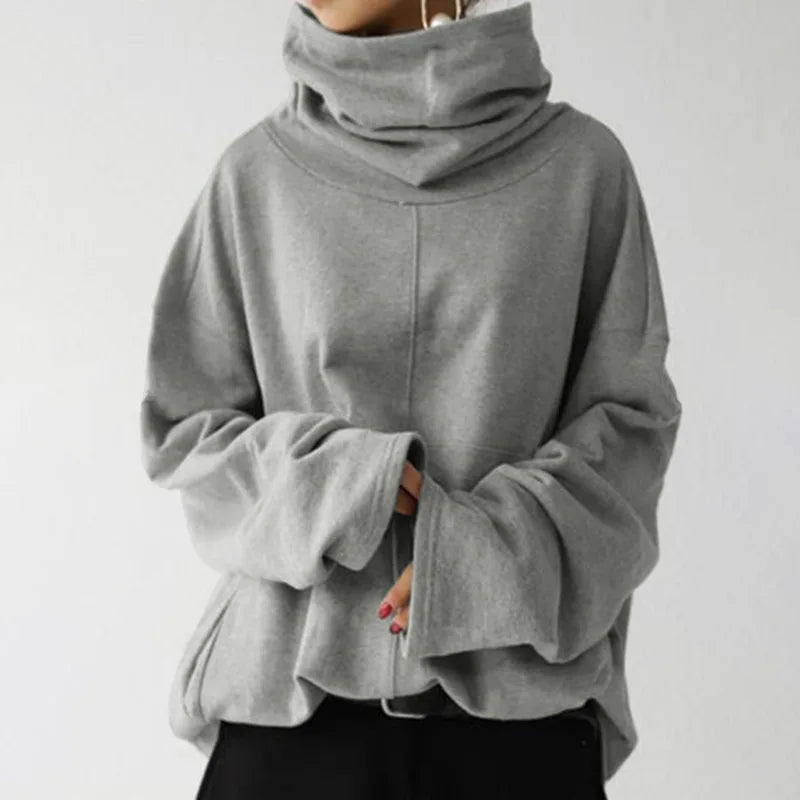 Kjellfrid - Hoodie with a High Collar