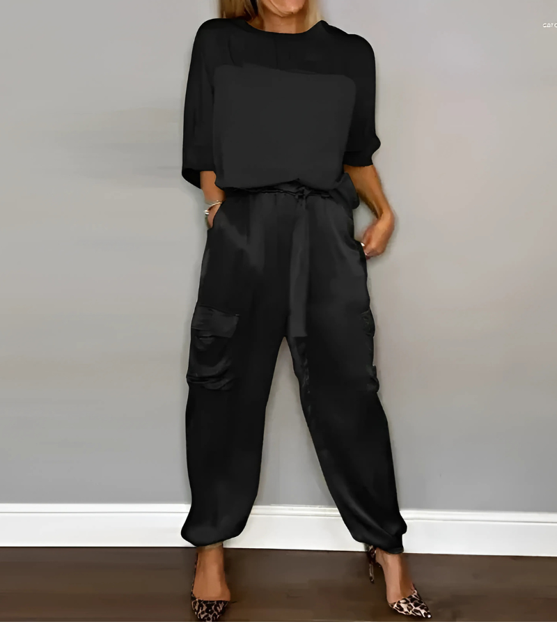 Julia – Elegant Satin Two-Piece Set
