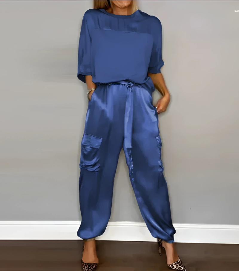 Julia – Elegant Satin Two-Piece Set