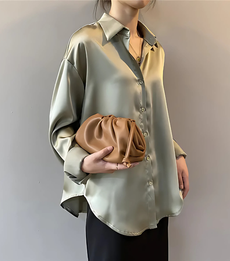 Amory - Elegant Silk Satin Blouse
