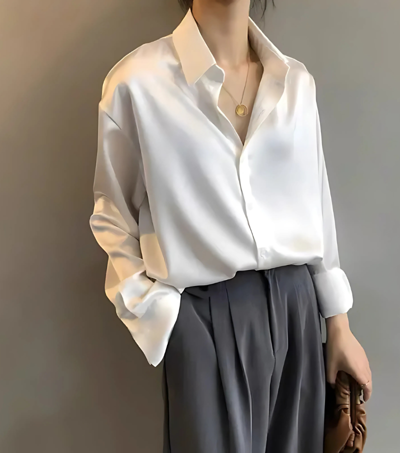 Amory - Elegant Silk Satin Blouse