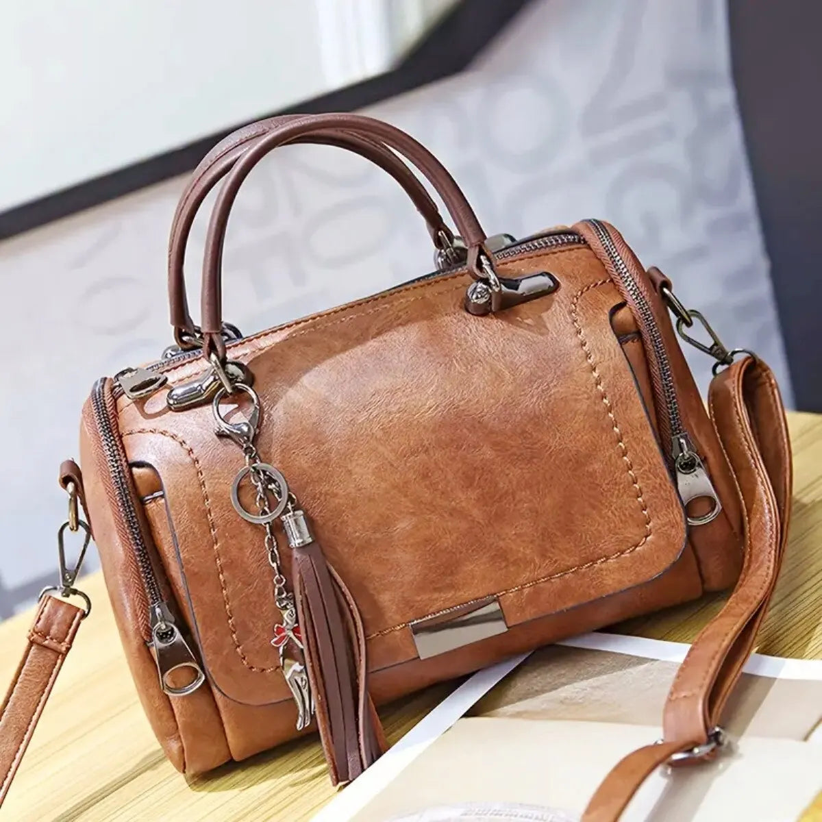 Wiesława - Leather Crossbody Bag