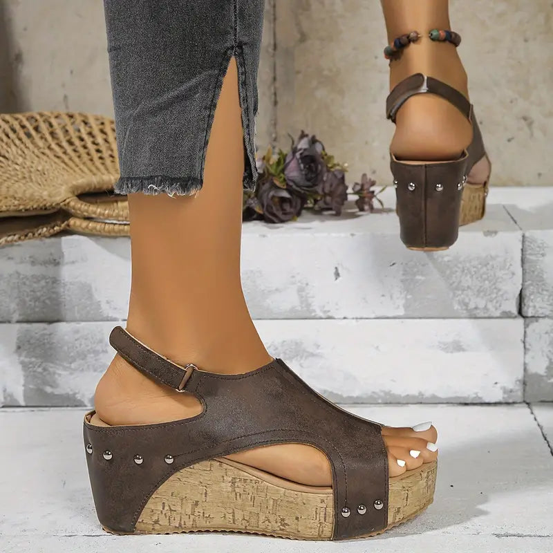 COBIE - CHIC VINTAGE HIGH HEEL PLATFORM SANDALS