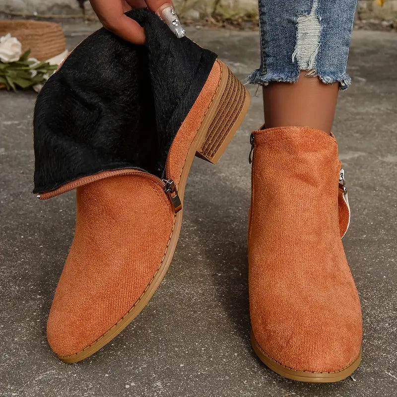 MAAIKE - RETRO ZIP ANKLE BOOTS