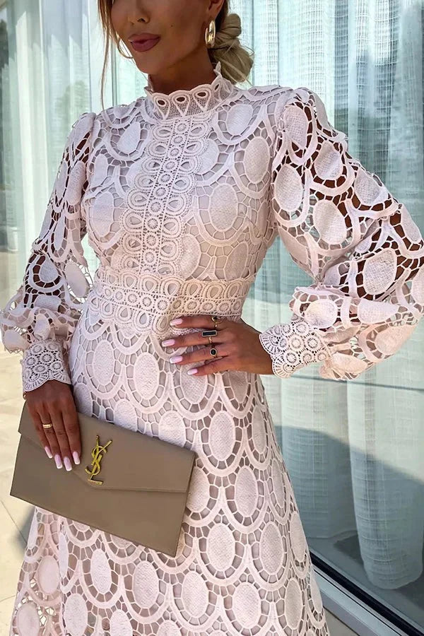 Aria - Luxe Embroidered Midi Dress