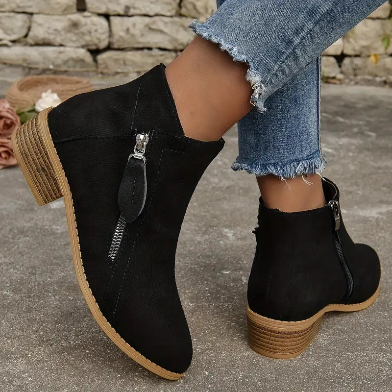 MAAIKE - RETRO ZIP ANKLE BOOTS