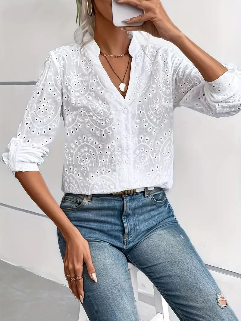 MILOU | STYLISH BLOUSE WITH BOHO MOTIF