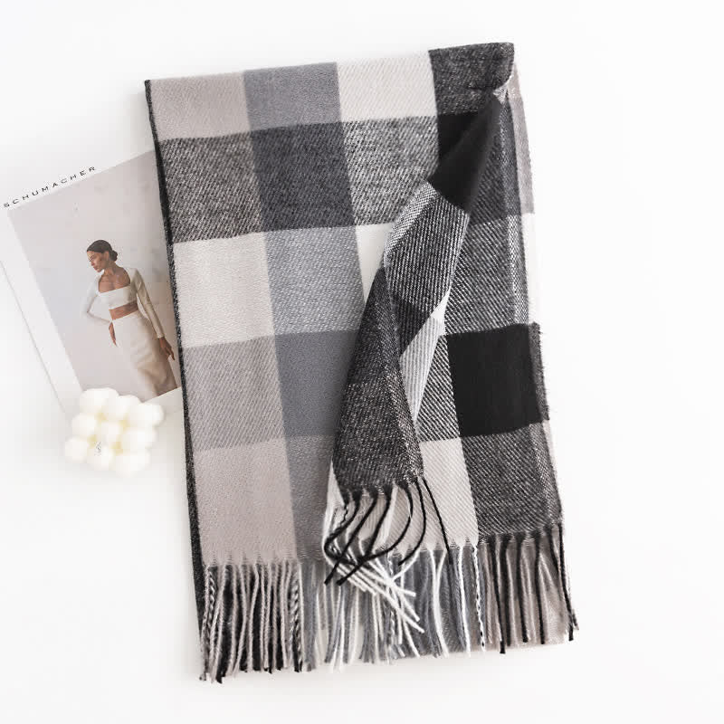 "Anais - Women's Vibrant Fringed Scarf in Bold, Eye-Catching Colors"