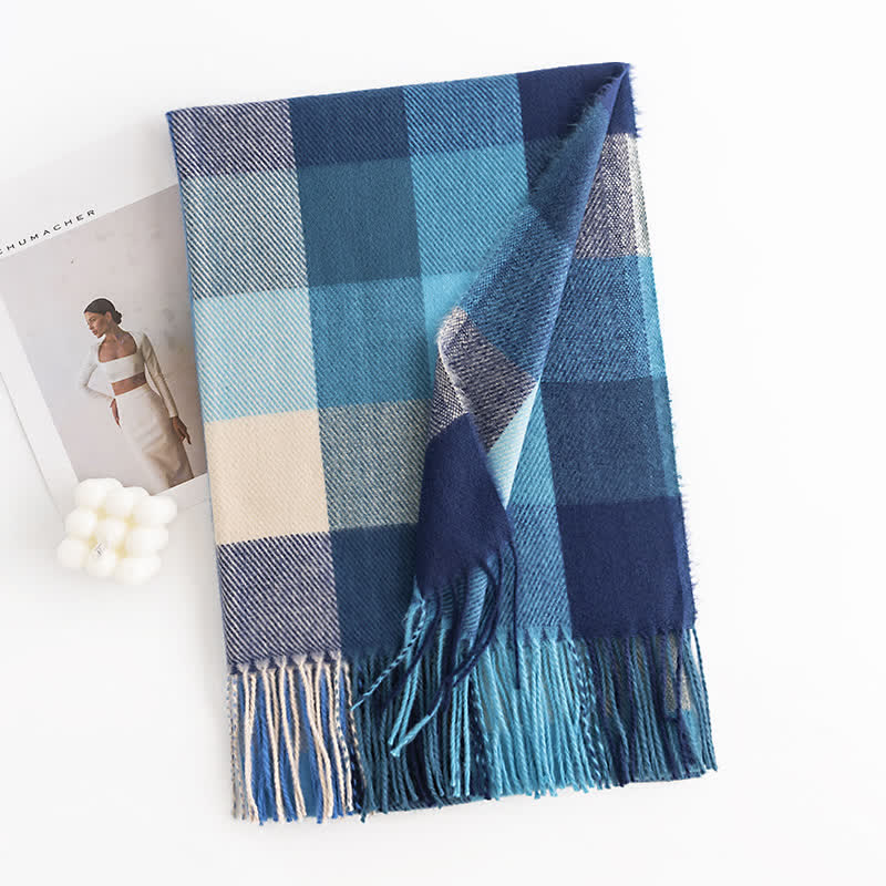 "Anais - Women's Vibrant Fringed Scarf in Bold, Eye-Catching Colors"