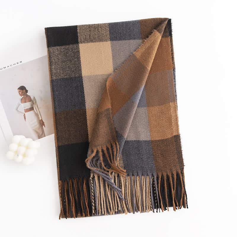 "Anais - Women's Vibrant Fringed Scarf in Bold, Eye-Catching Colors"