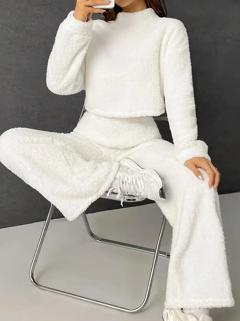 Jasnomira - Faux Fur Two-Piece Set