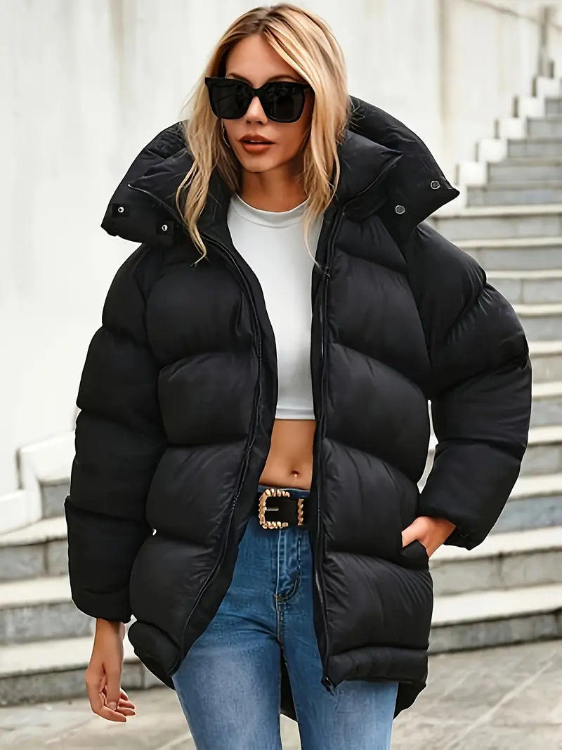 Charmaine - Puffer Jacket with Zippered Hood