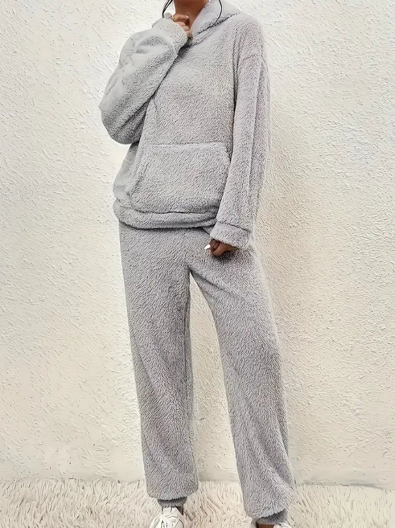 Bogudarzyna - Teddy Pants Set with Hood and Pocket