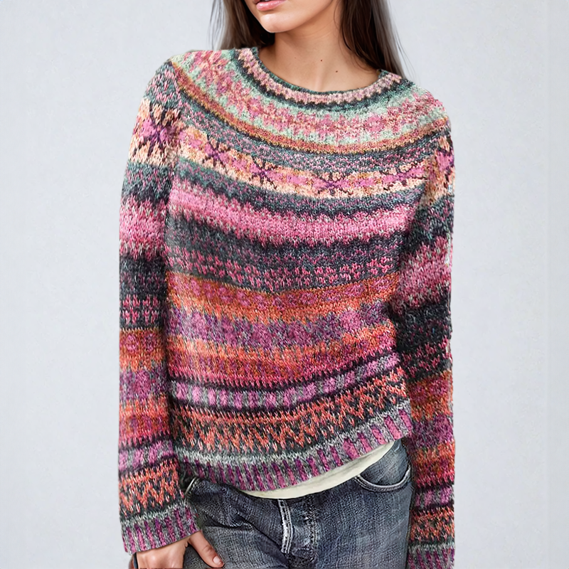 Dahlia – Sweater with Printed Pattern