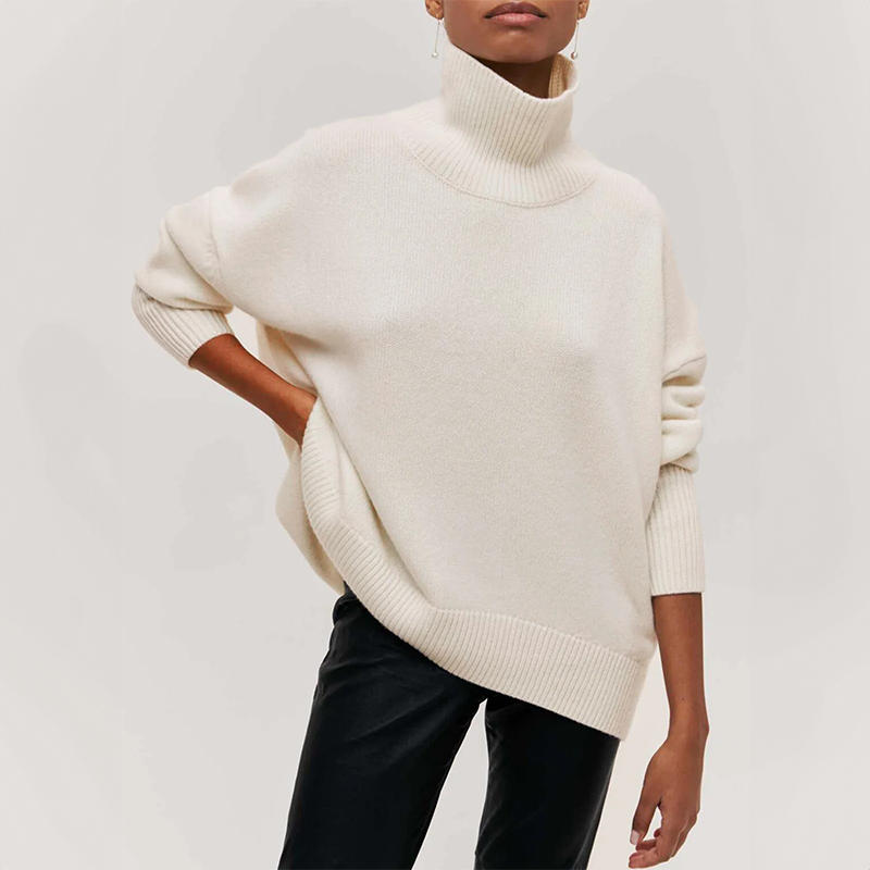 Sigrid – Loose Knit Turtleneck