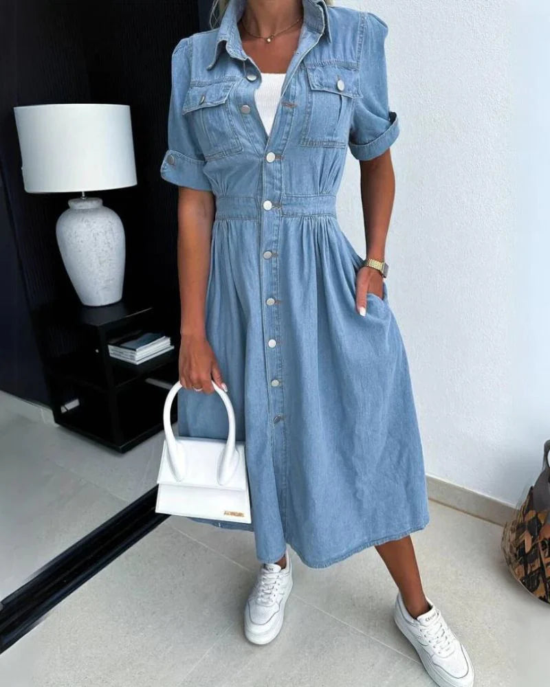 ALISSA - TRENDY WOMEN'S DENIM DRESS