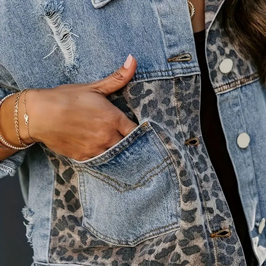 STELLA - TRENDY LEOPARD PRINT JACKET