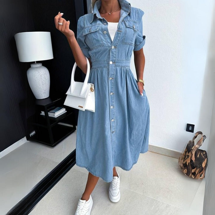 ALISSA - TRENDY WOMEN'S DENIM DRESS