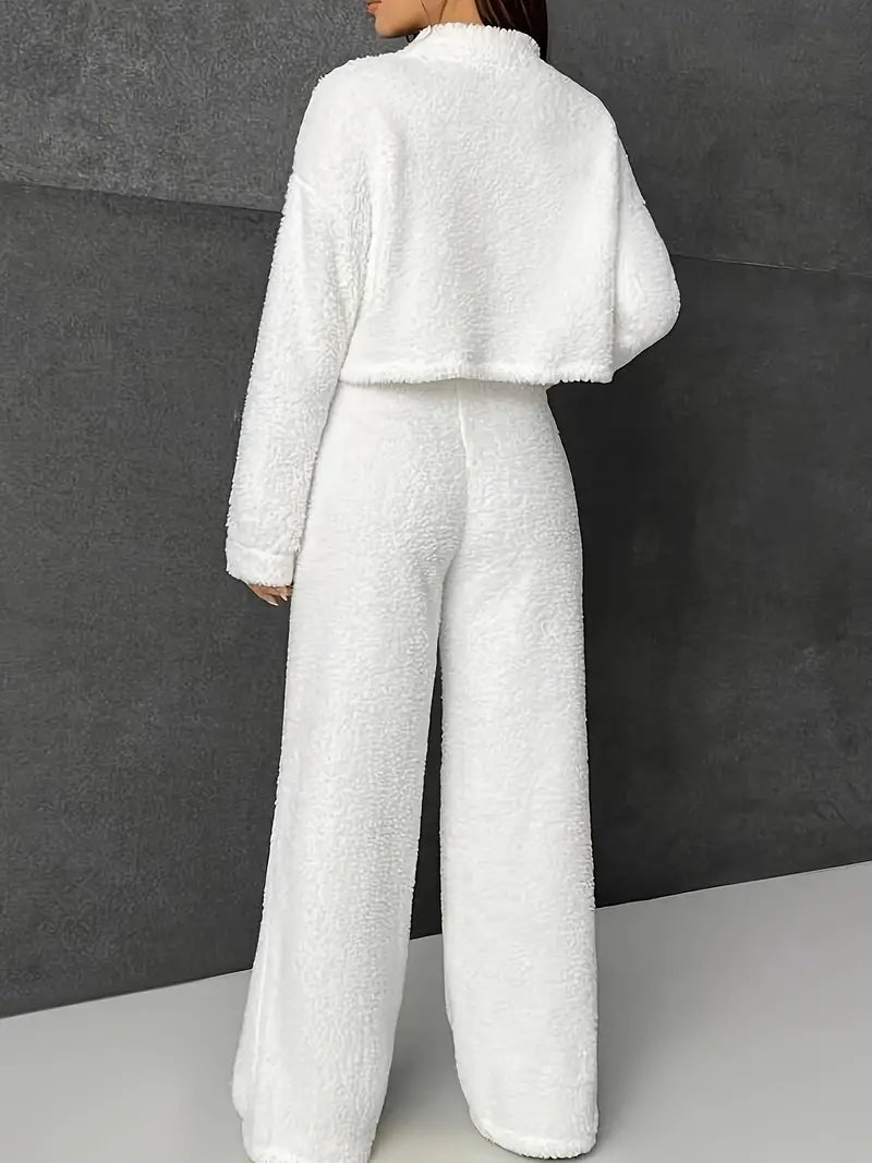 Jasnomira - Faux Fur Two-Piece Set