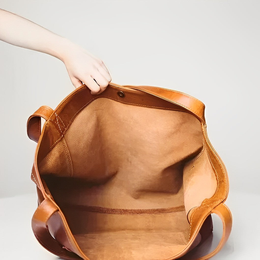 Łucja - Vintage Leather Big Handbag