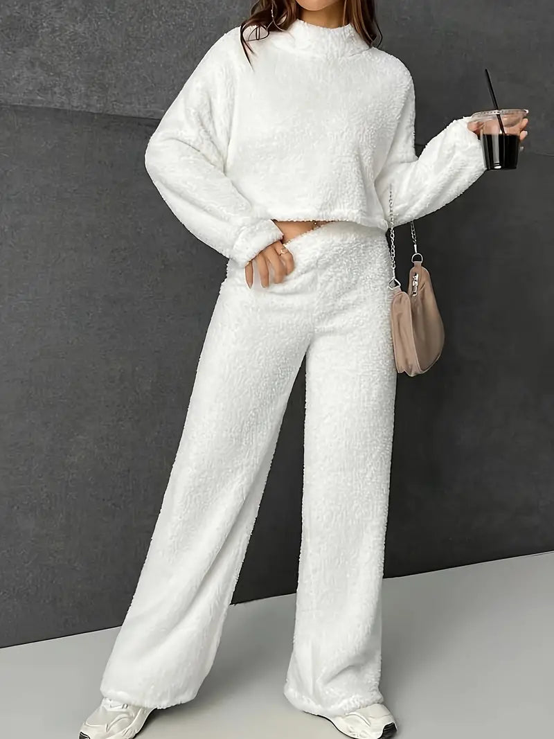 Jasnomira - Faux Fur Two-Piece Set