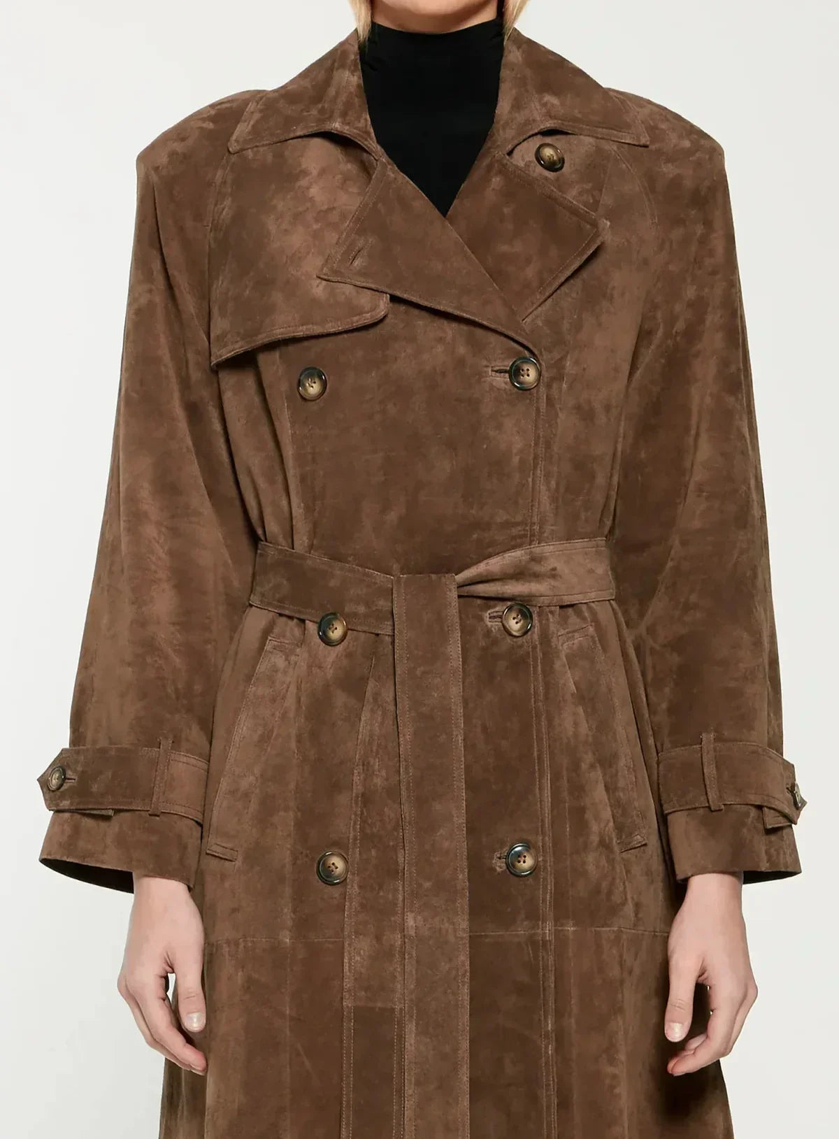 Noémie – Suede Trench Coat
