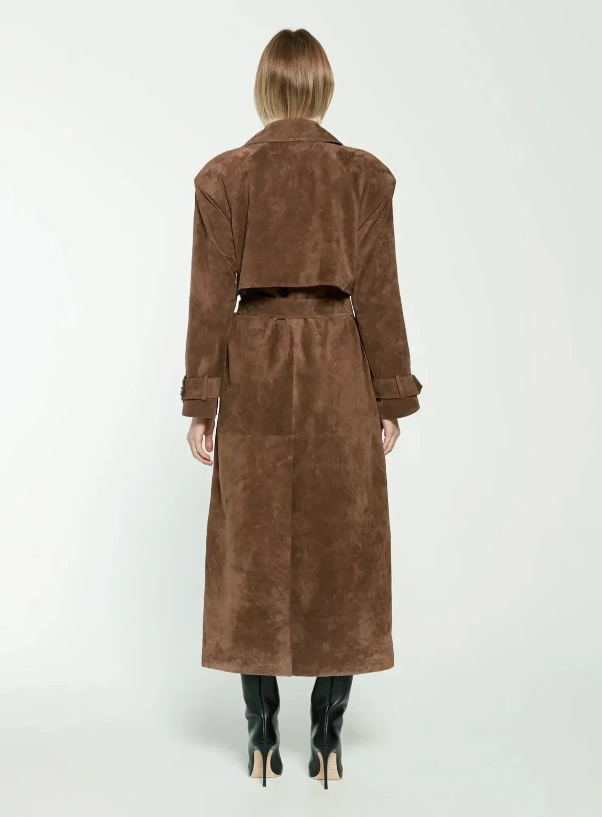 Noémie – Suede Trench Coat