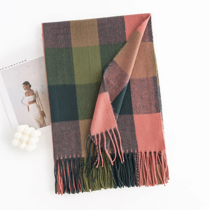"Anais - Women's Vibrant Fringed Scarf in Bold, Eye-Catching Colors"