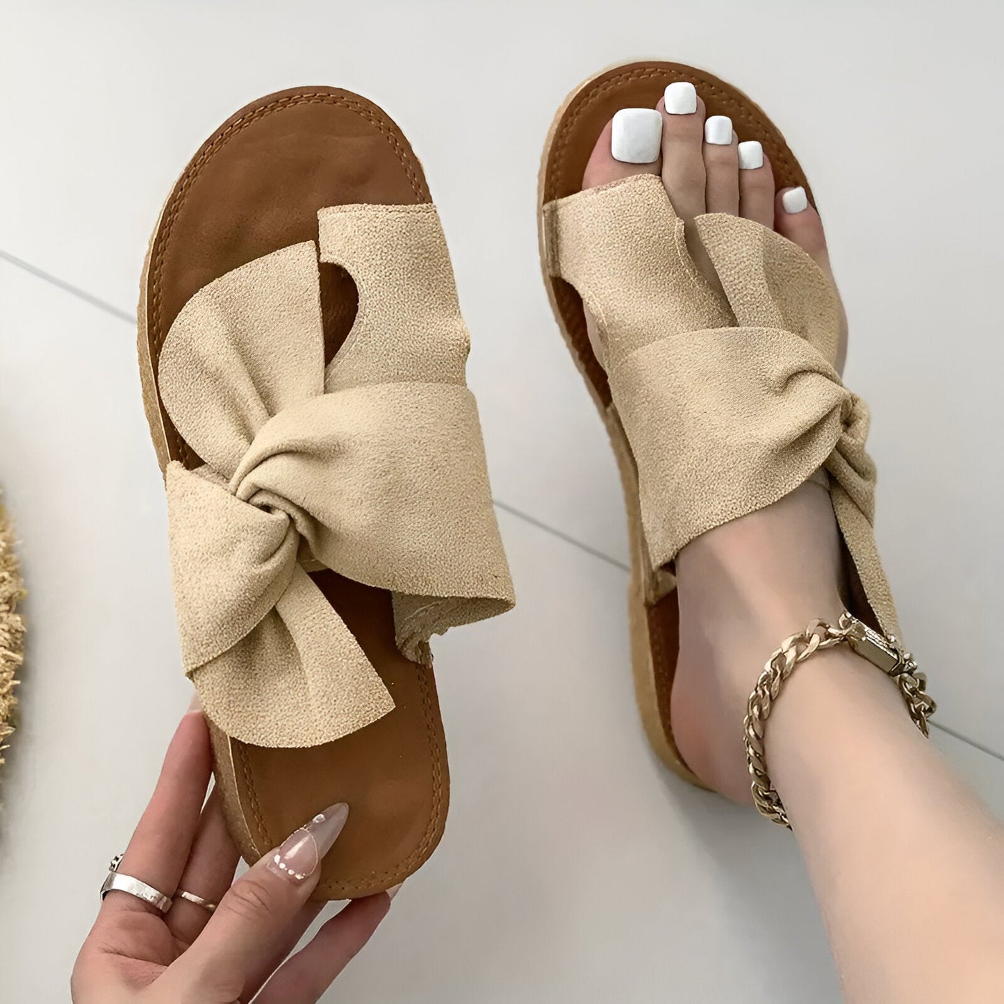 MARGO - FLORAL COMFORT SANDALS