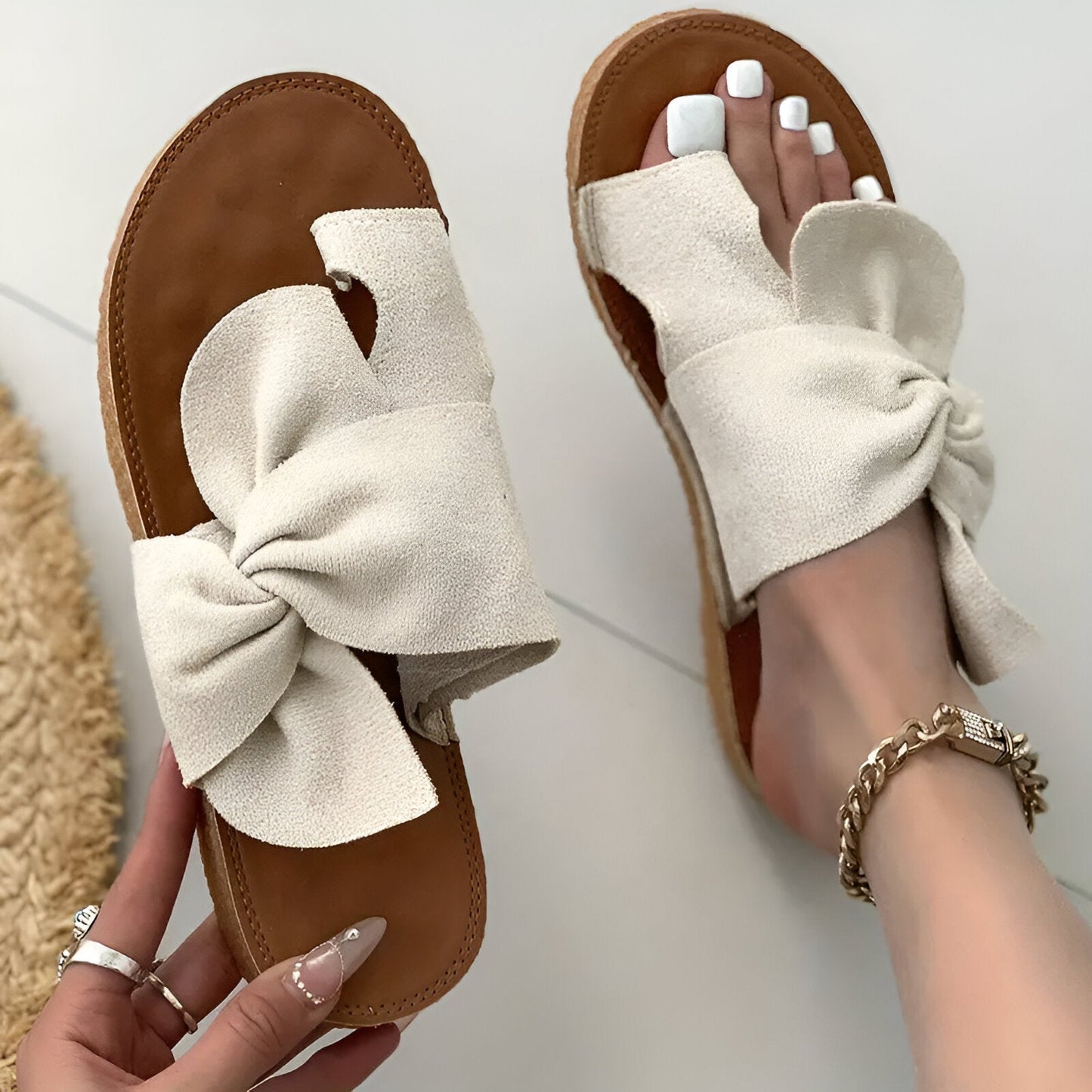 MARGO - FLORAL COMFORT SANDALS