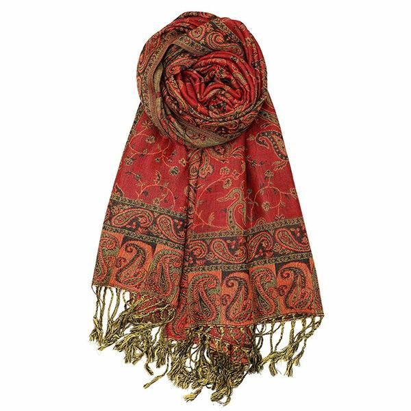 Luna-2025 Embroidered Cashmere Pashmina Shawl – Warm, Stylish & Elegant