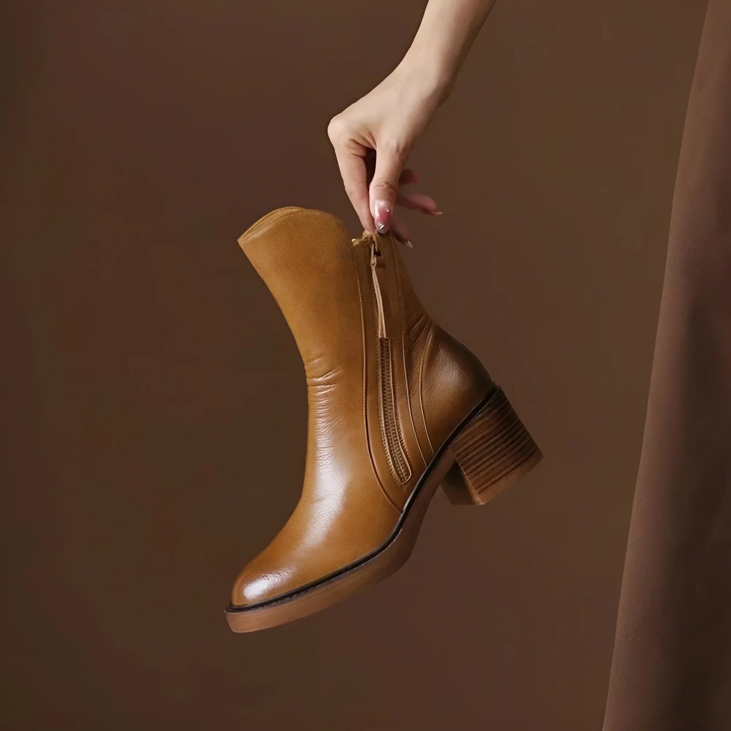 Anna – Leather Ankle Boots