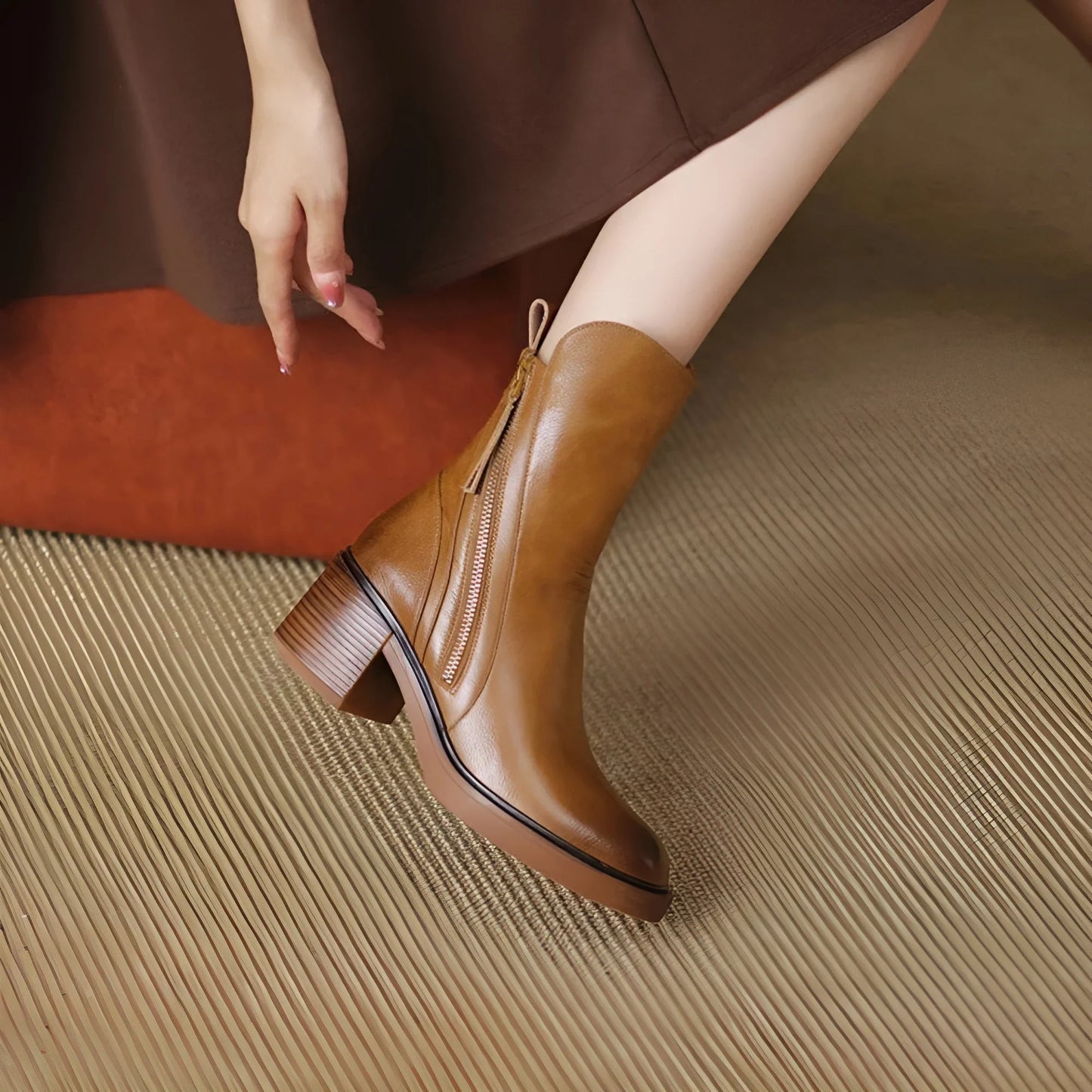 Anna – Leather Ankle Boots