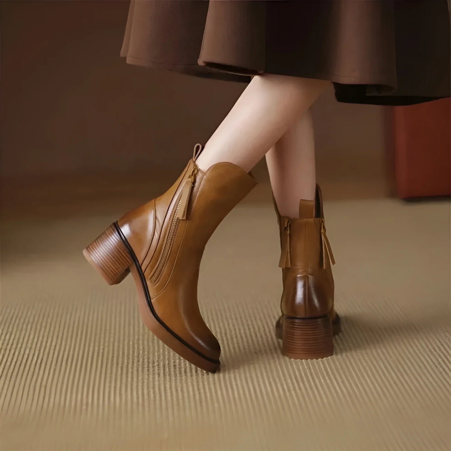 Anna – Leather Ankle Boots