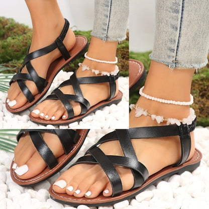 JAMILA | TRENDY WOMEN'S SANDALS IN SOLID COLOR