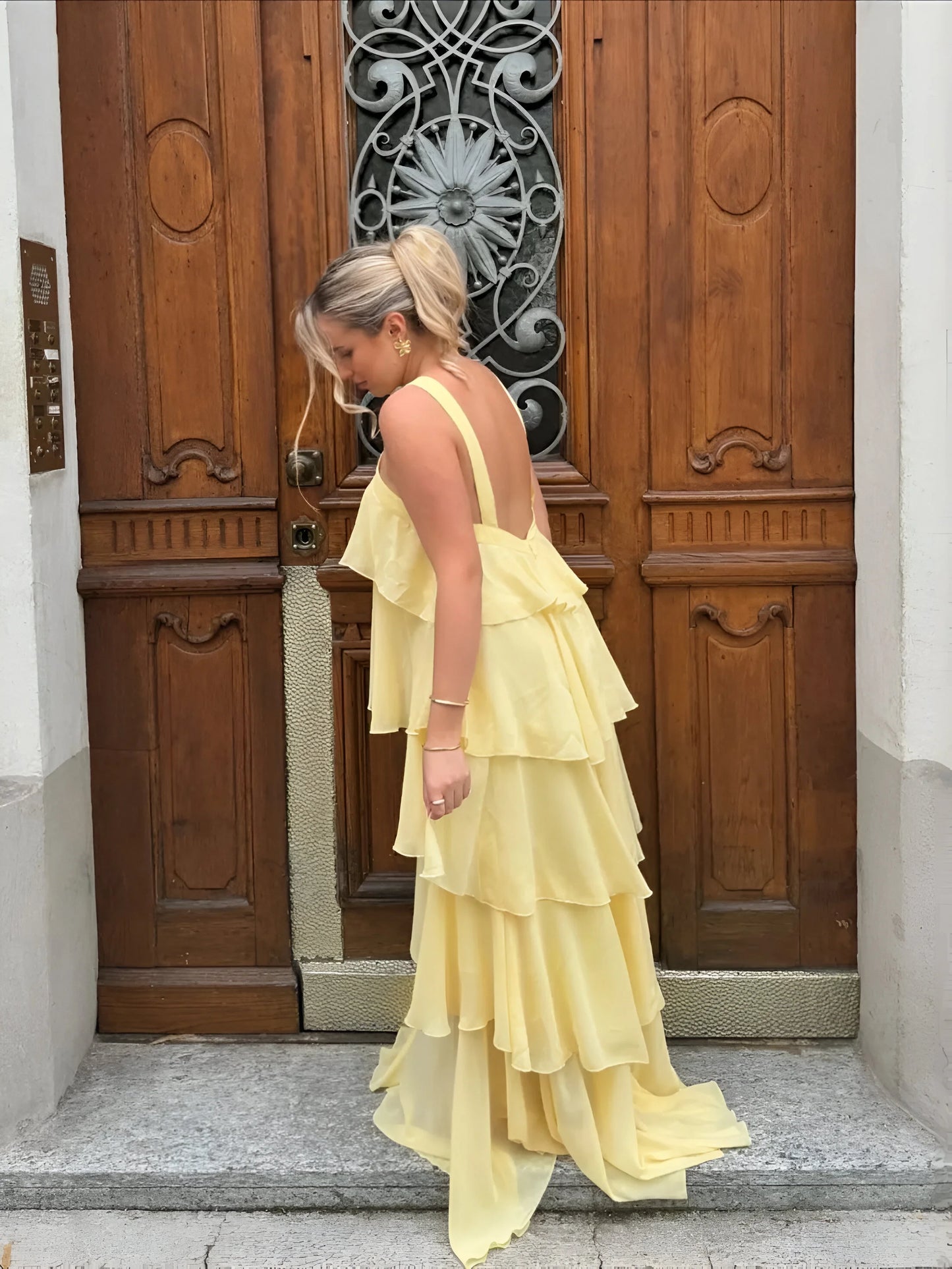 Amélie Ruffle Tiered Maxi Dress