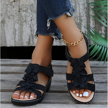 AGATHA - RETRO CHARM AND ORTHOPEDIC SUPPORT WEDGE SANDALS