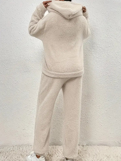 Bogudarzyna - Teddy Pants Set with Hood and Pocket