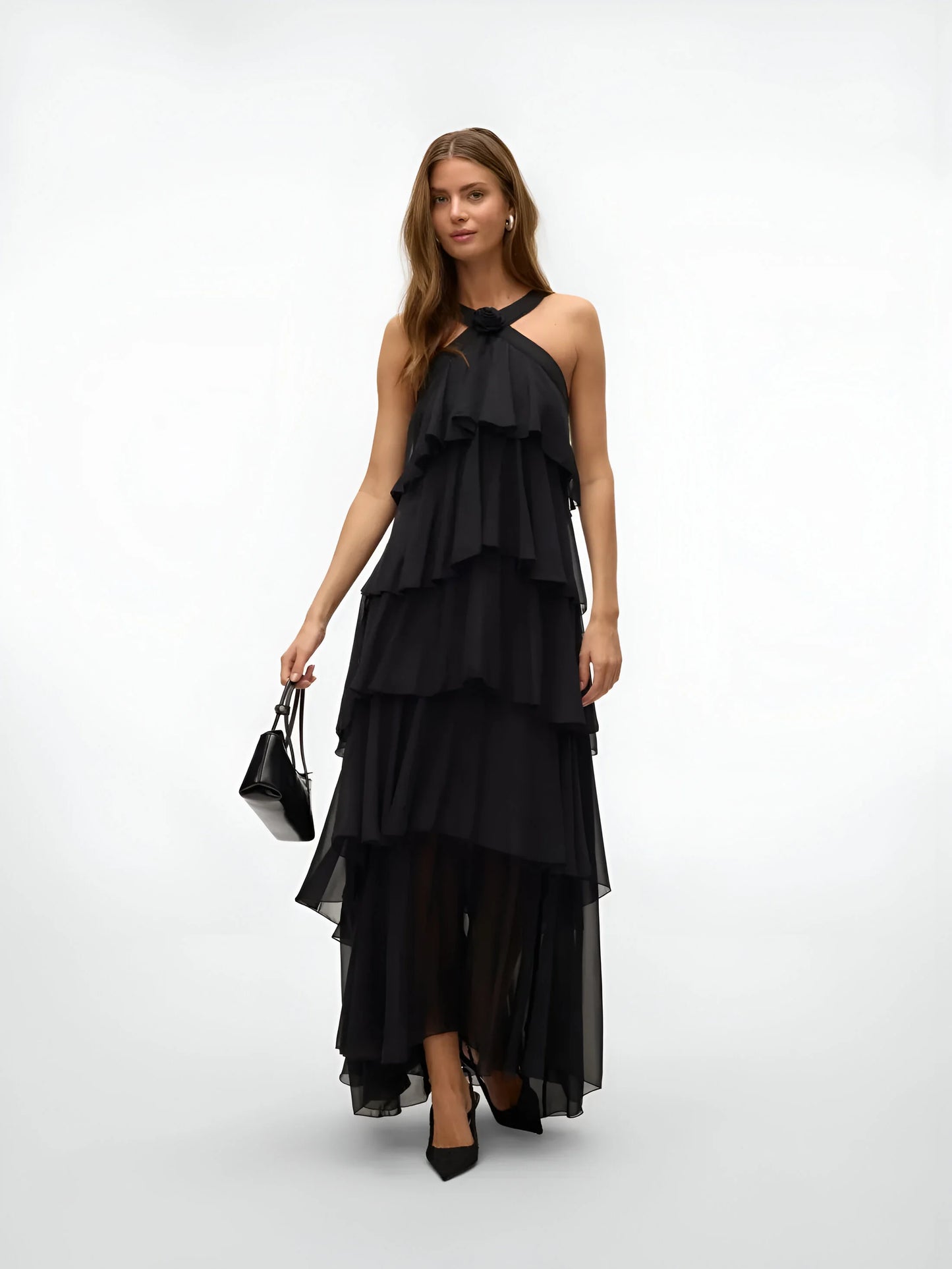 Amélie Ruffle Tiered Maxi Dress