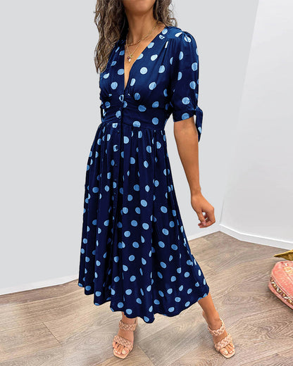 DAISY | ELEGANT DRESS WITH MODERN POLKA DOTS