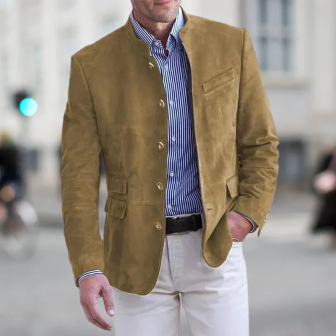 Étienne – Modern Stand Collar Men's Blazer